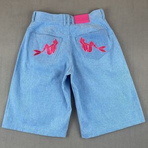 Marshall Columbia Disney‎ Little Mermaid High Waisted Denim Embroidered Shorts S
